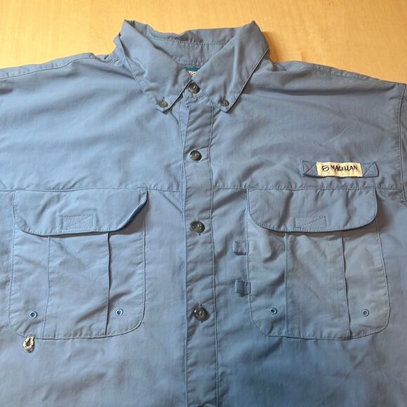 Magellan Fishing Shirt Mens Small Lightweight Sportswear Pockets Button Front Bl - Picture 2 of 6